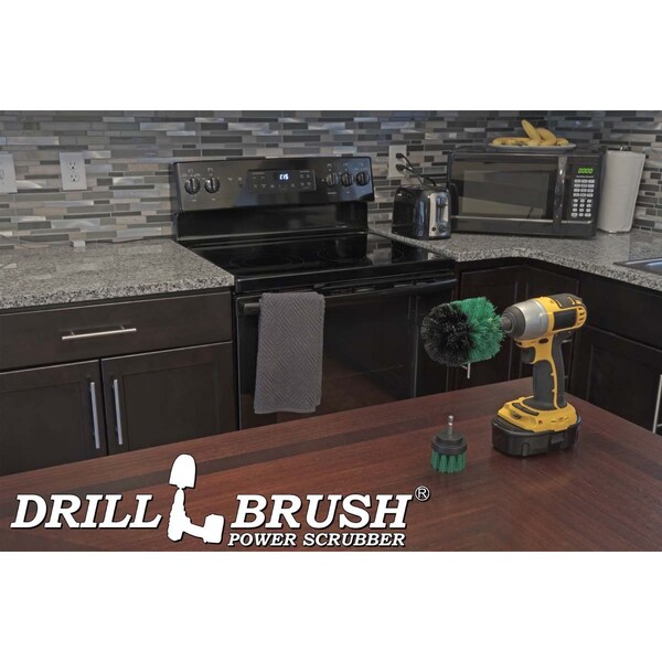 Brocha de Taladro Drillbrush Verde de Rigidez Media para Taladro Rotativo, Juego de 2 - G-S-2O-QC-DB