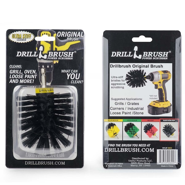 Accesorios para Parrilla Drillbrush - El Cepillo para Parrilla - Limpiador para Parrilla - Agarradera para Parrilla - O-K-QC-DB