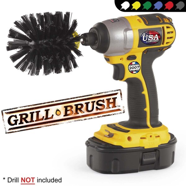 Accesorios para Parrilla Drillbrush - El Cepillo para Parrilla - Limpiador para Parrilla - Agarradera para Parrilla - O-K-QC-DB