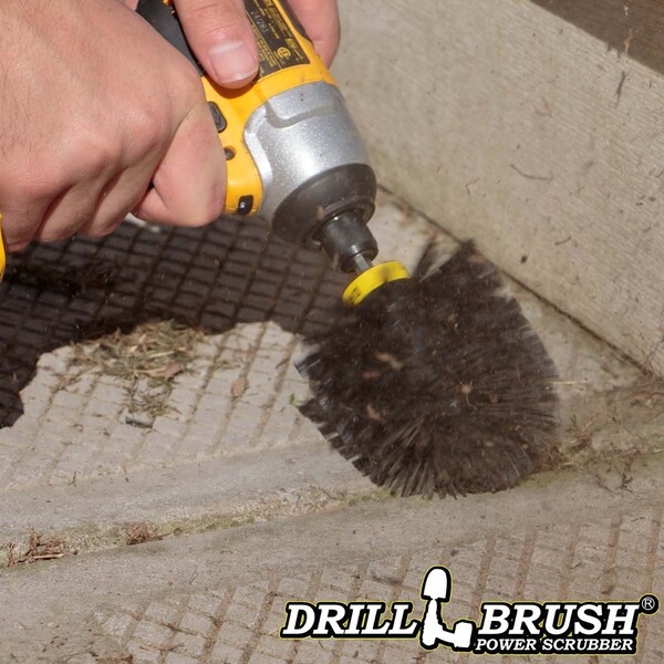 Accesorios para Parrilla Drillbrush - El Cepillo para Parrilla - Limpiador para Parrilla - Agarradera para Parrilla - O-K-QC-DB