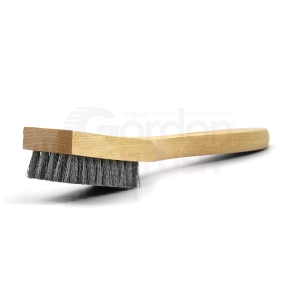 Cepillo para raspar con mango de madera y cerdas de acero inoxidable de 0.006" de Gordon Brush de 5 x 9 hileras - 28SS