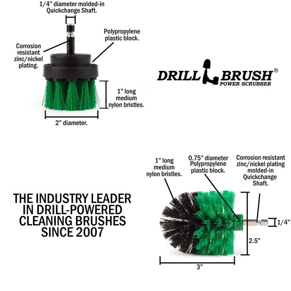 Limpiadores para el hogar Drillbrush - Accesorios de cocina - Suministros de limpieza - G-S-2M-QC-DB