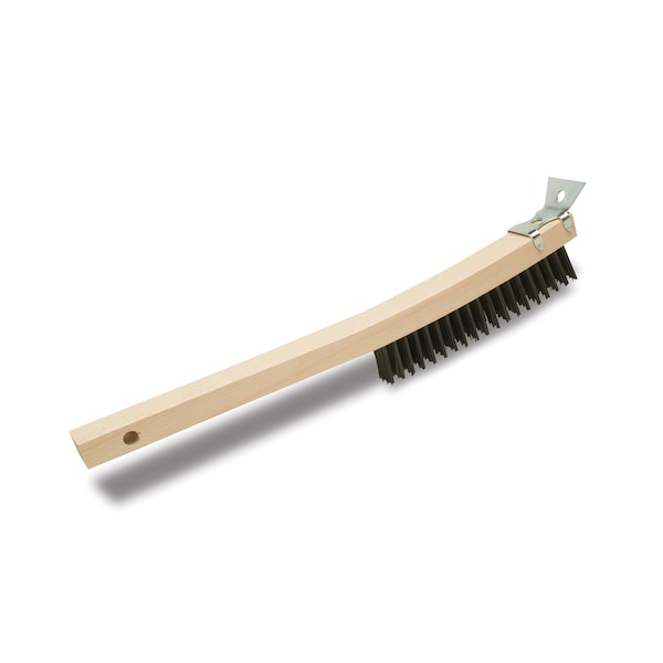 Cepillo de alambre Malish, con raspador, 14-1/4 pulgadas L en general, paquete de 12 - 0933