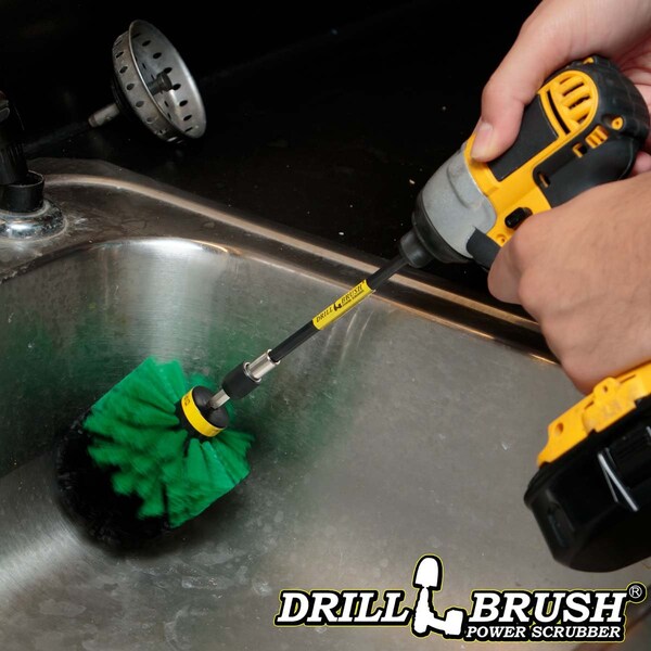 Cepillo para Taladro Drillbrush - Accesorios de Cocina - Suministros de Limpieza - Sartén de Hierro Fundido Skil - O-G-5X-QC-DB