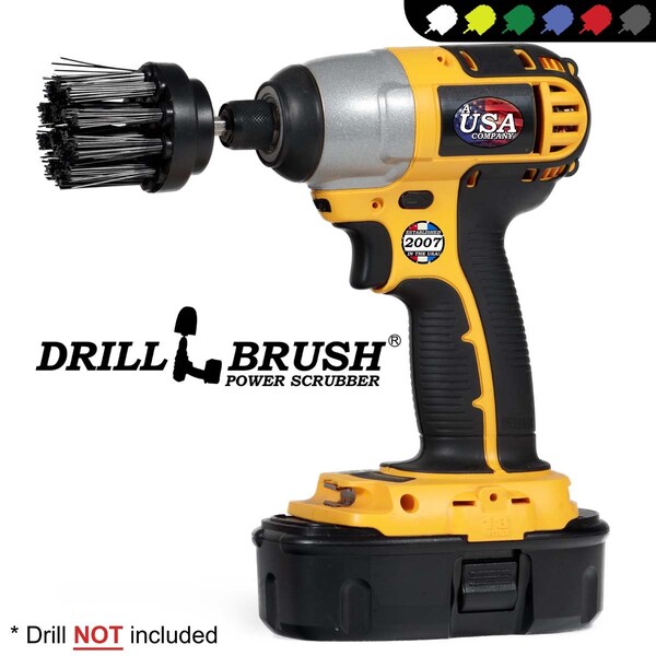Accesorios para parrilla Drillbrush - Cepillo para parrilla - Parrilla eléctrica - Parrilla de gas - 2IN-L-K-QC-DB