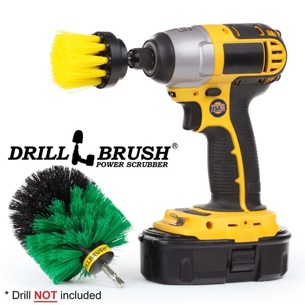 Cepillo de Taladro Power Scrubber de Useful Products 5 pulgadas de ancho 5 pulgadas de largo, variedad - L-Y2GO-QC-DB