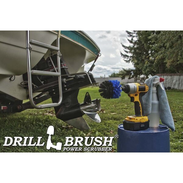 Drillbrush Marine - Suministros de Limpieza - Accesorios para Barcos - Cepillo de Perforación - Hull Cle - O-B-QC-DB