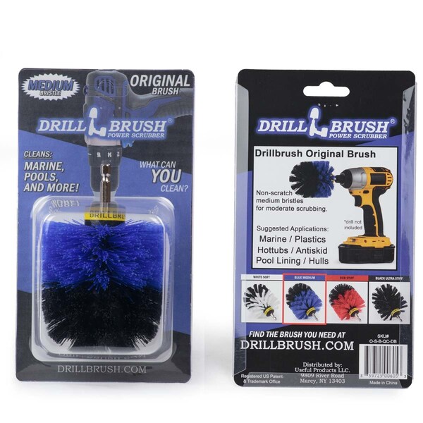 Drillbrush Marine - Suministros de Limpieza - Accesorios para Barcos - Cepillo de Perforación - Hull Cle - O-B-QC-DB