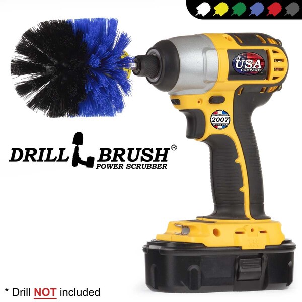 Drillbrush Marine - Suministros de Limpieza - Accesorios para Barcos - Cepillo de Perforación - Hull Cle - O-B-QC-DB