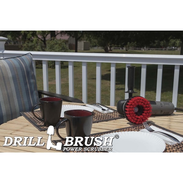 Drillbrush Outdoor - Suministros de Limpieza - Cepillo Taladro - Limpia y Remueve Algas - 5IN-S-R-T-DB