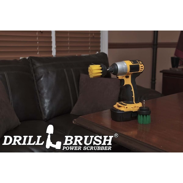Suministros de limpieza Drillbrush - Olla de cocina - Limpiador - Cepillo para taladro - 2 pulgadas - 2IN-L-GY-QC-DB