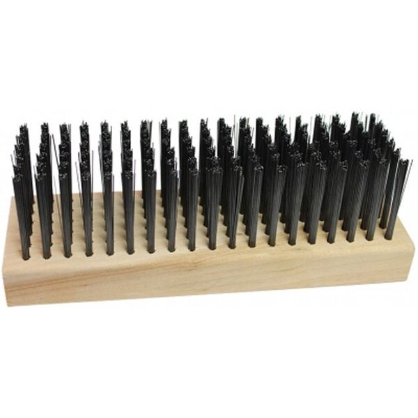 El Cepillo Rascador Brush Man, Bloque de Madera de 7-1/4” X 2-1/4”, Relleno de Acero, Paquete de 12 - WS483