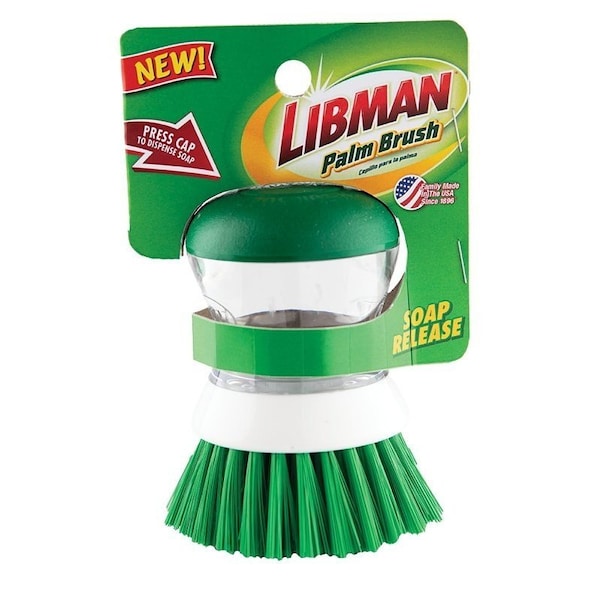 Cepillo de Mano LIBMAN Co LIBMAN, Cerda de Nylon, Mango de Agarre Cómodo, Mango Verde - 1278