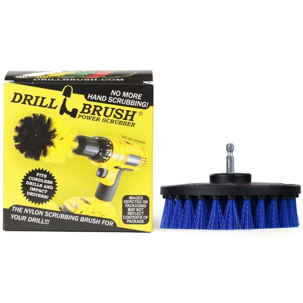 Cepillo para barcos de 5 pulgadas Drillbrush Marine - Cepillo giratorio - Yate - Kayak - 5IN-S-B-QC-DB