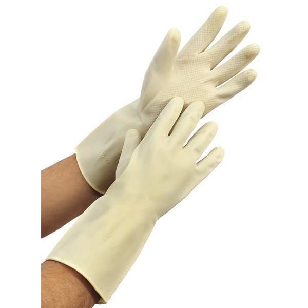 Guantes resistentes a productos químicos Condor de 12", de látex de caucho natural, talla 2XL, 1 par - 48UP30