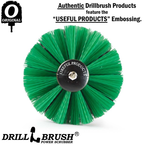 Suministros de limpieza Drillbrush - Limpiadores para el hogar - Accesorios de cocina - Taladro B - ORIGINAL VERDE-NEGRO MEDIO