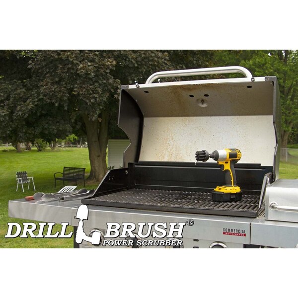 Accesorios para Barbacoa Drillbrush - Cepillo para Parrilla - Cerdas Ultra Rígidas - Cepillo de Fregar - 2IN-S-K-QC-DB