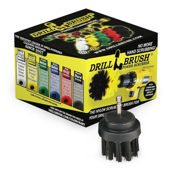 Accesorios para Barbacoa Drillbrush - Cepillo para Parrilla - Cerdas Ultra Rígidas - Cepillo de Fregar - 2IN-S-K-QC-DB