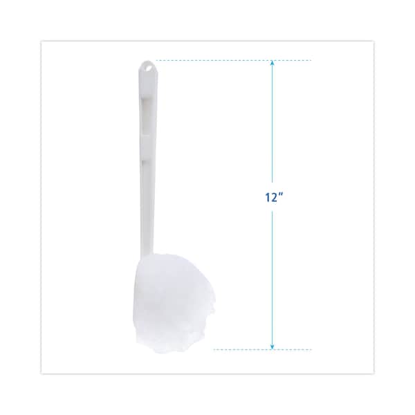 Cepillos para baño Boardwalk, mango de 12 pulgadas de largo, color blanco, plástico, longitud total de 12 pulgadas - BWK00160EA