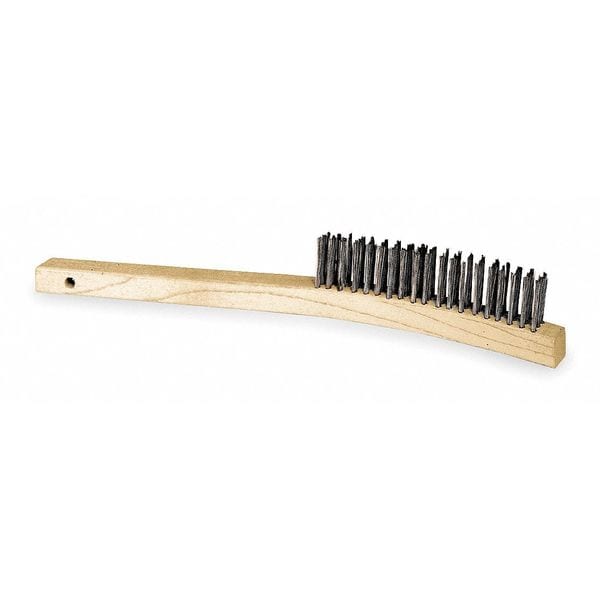 Cepillo de alambre Tough Guy, Mango de 14 pulgadas de largo, Cerdas de 6 1/4 pulgadas de largo, Negro, Madera, 13 3/4 pulgadas de largo en total - 1VAG6