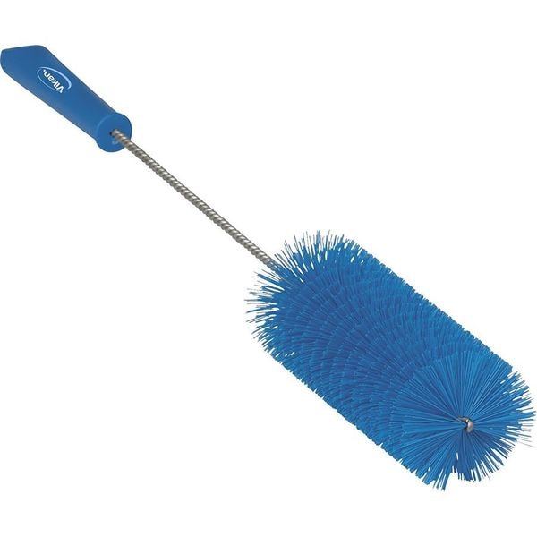 Cepillo de Tubo y Válvula Vikan 2 5/8 in W, Mediano, Mango de 13 1/2 in L, Cepillo de 5 51/64 in L, Azul - 53703