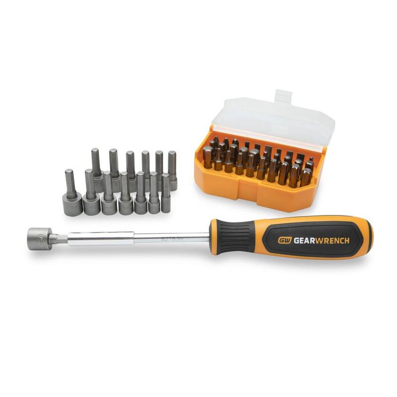 Estuche de herramientas para mecánicos GEARWRENCH de 1/4 in., 3/8 in. y 1/2 in. Con trinquete de 84 dientes, estándar, SAE/Métrico en estuche de almacenamiento (131 piezas) - 89089