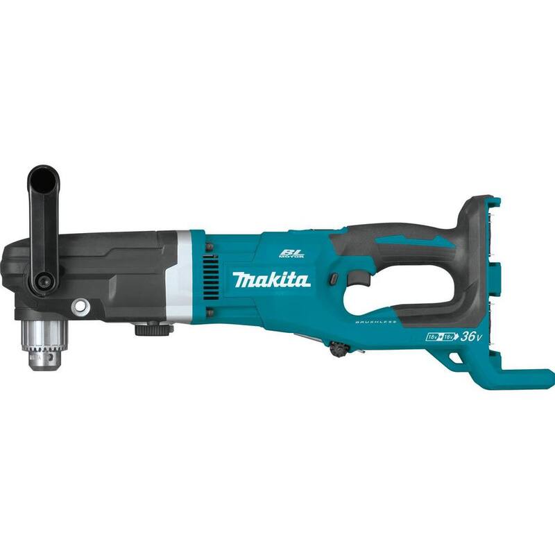 Makita 18V X2 LXT Ion de Litio (36V) Sin escobillas Inalámbrico Taladro Angular Derecho de 1/2 pulgada (Herramienta Solamente) - XAD03Z