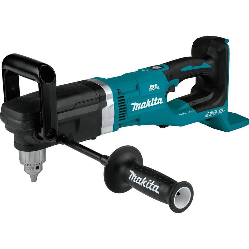 Makita 18V X2 LXT Ion de Litio (36V) Sin escobillas Inalámbrico Taladro Angular Derecho de 1/2 pulgada (Herramienta Solamente) - XAD03Z