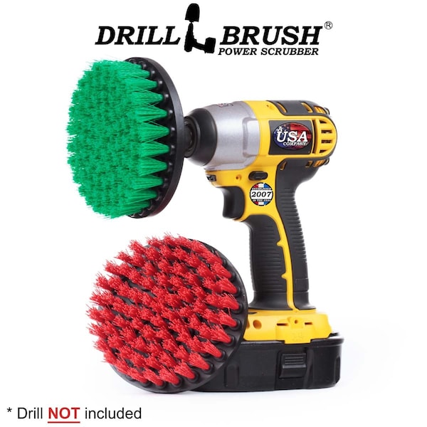 Cepillo Taladro Power Scrubber de Useful Products 5 pulgadas de Ancho 5 pulgadas de Largo, Variedad - 5IN-S-GR-QC-DB