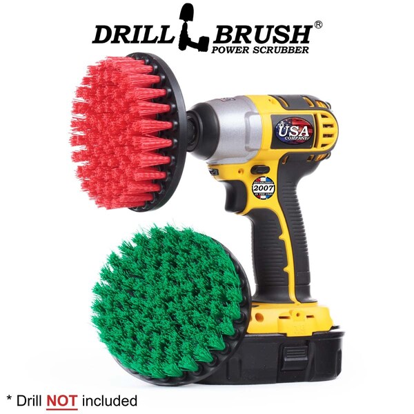 Cepillo Taladro Power Scrubber de Useful Products 5 pulgadas de Ancho 5 pulgadas de Largo, Variedad - 5IN-S-GR-QC-DB