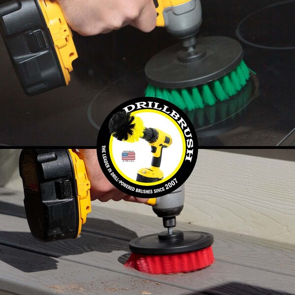 Cepillo Taladro Power Scrubber de Useful Products 5 pulgadas de Ancho 5 pulgadas de Largo, Variedad - 5IN-S-GR-QC-DB