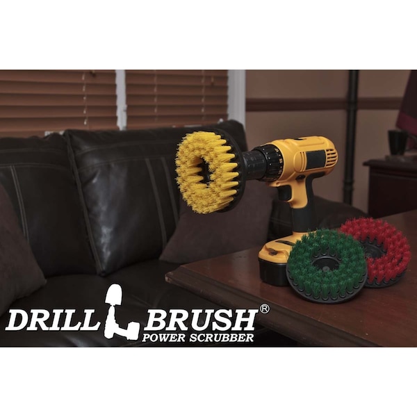 Cepillo de Taladro Drillbrush - Accesorios de Baño - Limpiador de Regadera - Cepillo Giratorio Grande - 5IN-S-GRY-H-DB