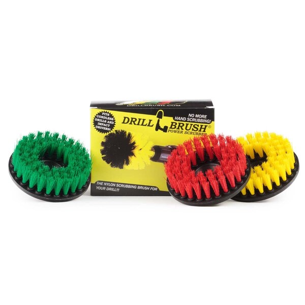 Cepillo de Taladro Drillbrush - Accesorios de Baño - Limpiador de Regadera - Cepillo Giratorio Grande - 5IN-S-GRY-H-DB