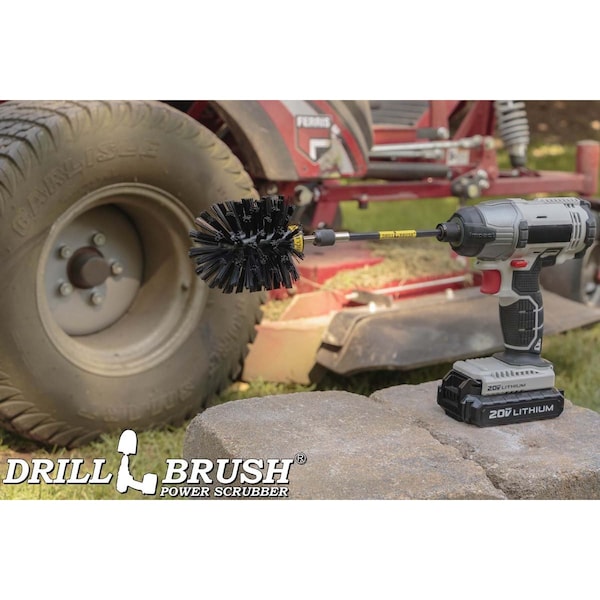 Drillbrush Outdoor - Parrilla - Accesorios para Parrilla - Cepillo para Parrilla - Parrilla de Gas - Electr - O-K-5X-QC-DB