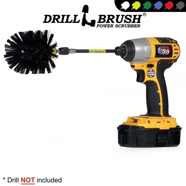Drillbrush Outdoor - Parrilla - Accesorios para Parrilla - Cepillo para Parrilla - Parrilla de Gas - Electr - O-K-5X-QC-DB