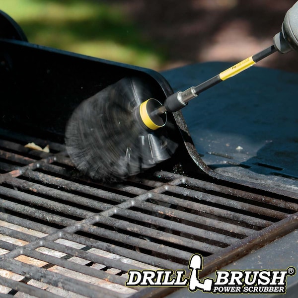 Drillbrush Outdoor - Parrilla - Accesorios para Parrilla - Cepillo para Parrilla - Parrilla de Gas - Electr - O-K-5X-QC-DB