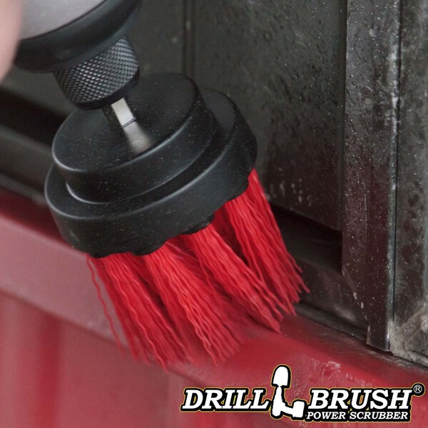 Cepillo Eléctrico para Taladro Drillbrush Power Scrubber - Cepillo Redondo Pequeño Rígido - Exterior - 2IN-L-R-QC-DB
