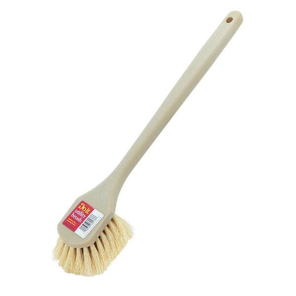 Cepillo de plástico para fregar con fibras de Tampico blanco de 19-3/4 pulg. x 3 pulg. All-Source - 89639