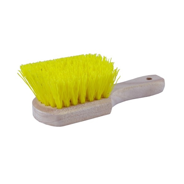 Cepillo de Limpieza de 8" para Usos Generales Weiler, Relleno de Polipropileno Amarillo, Mango Corto - 44013