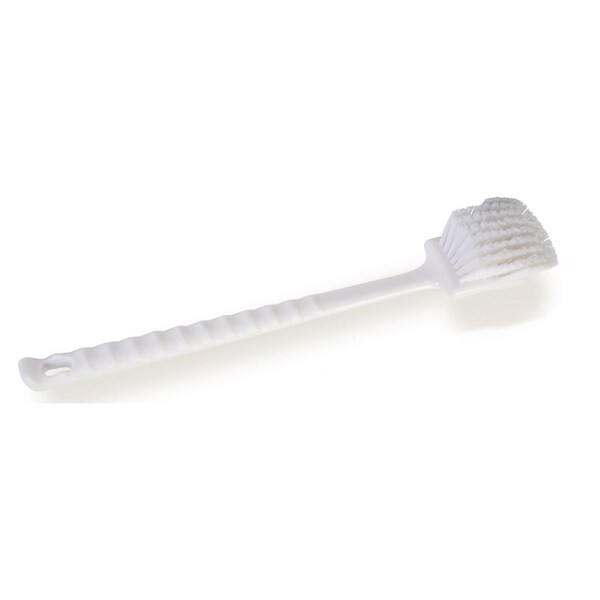 Cepillo para ollas Malish, de mango largo, 20 pulgadas, cepillo de 20 pulgadas de largo, blanco, de plástico - 1299SP