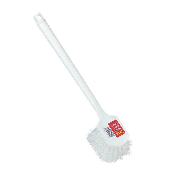 Cepillo de plástico para fregar de polipropileno blanco All-Source de 19-3/4 pulgadas x 3 pulgadas - 89641