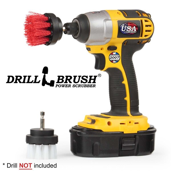 Cepillo Taladro Power Scrubber de Useful Products 5 pulgadas de ancho y 5 pulgadas de largo, Variedad - 2IN-S-RW-QC-DB