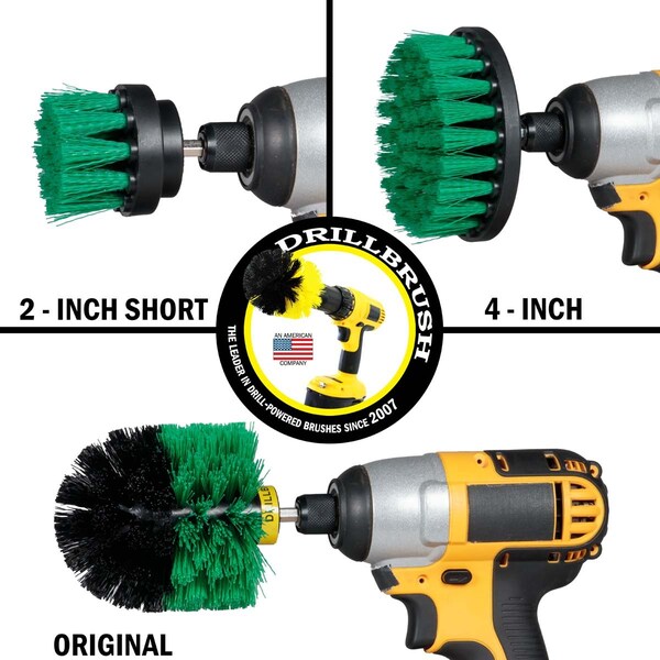 Cepillo Taladro Power Scrubber de Useful Products 5 pulgadas W 5 pulgadas L, verde - VERDE-ORIG-VERDE-2-4-LIM-CORTO