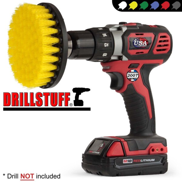 Accesorios para baño Drillstuff - Productos de limpieza - Cepillo para taladro - Limpieza - 5IN-S-Y-QC-DS
