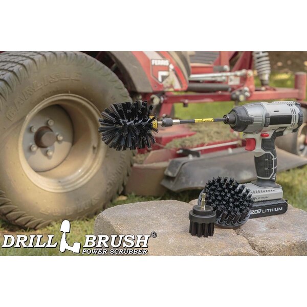 Cepillo para taladro Power Scrubber de Useful Products 5 pulgadas de ancho y 7 pulgadas de largo, color negro - K-S-42O-5X-QC-DB