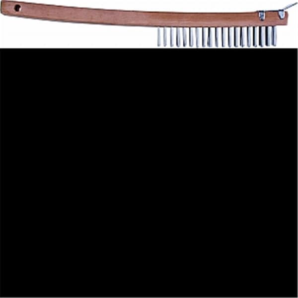 Brocha de Alambre de Acero Templado de 14 pulgadas con Raspador Gourmetgalley 401, 3 x 19 Hileras - GO3571402