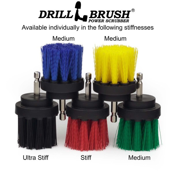 Cepillo de Perforación Drillbrush de Cerda Verde Larga de 2 Pulgadas de Diámetro Resistencia Media para Limpieza Potenciada - 2IN-L-G-QC-DB