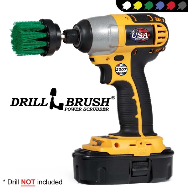 Cepillo de Perforación Drillbrush de Cerda Verde Larga de 2 Pulgadas de Diámetro Resistencia Media para Limpieza Potenciada - 2IN-L-G-QC-DB