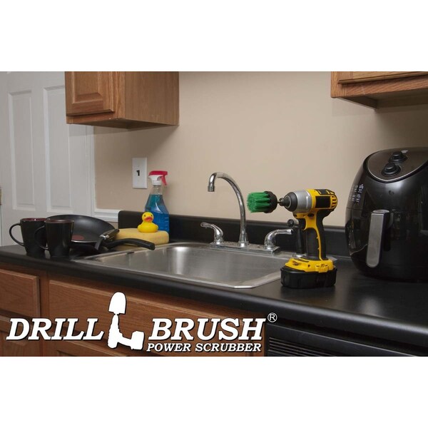 Cepillo de Perforación Drillbrush de Cerda Verde Larga de 2 Pulgadas de Diámetro Resistencia Media para Limpieza Potenciada - 2IN-L-G-QC-DB