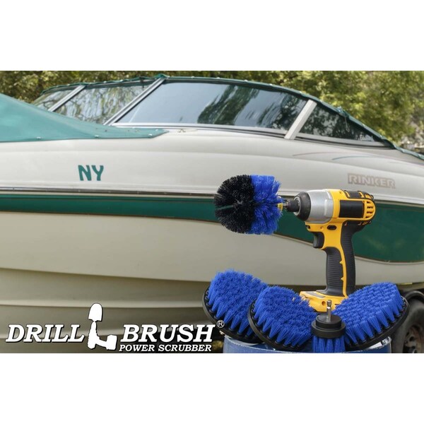 Cepillo Taladro Power Scrubber de Useful Products 7 pulgadas de ancho x 5 pulgadas de largo, color azul - B-S-5542O-QC-DB